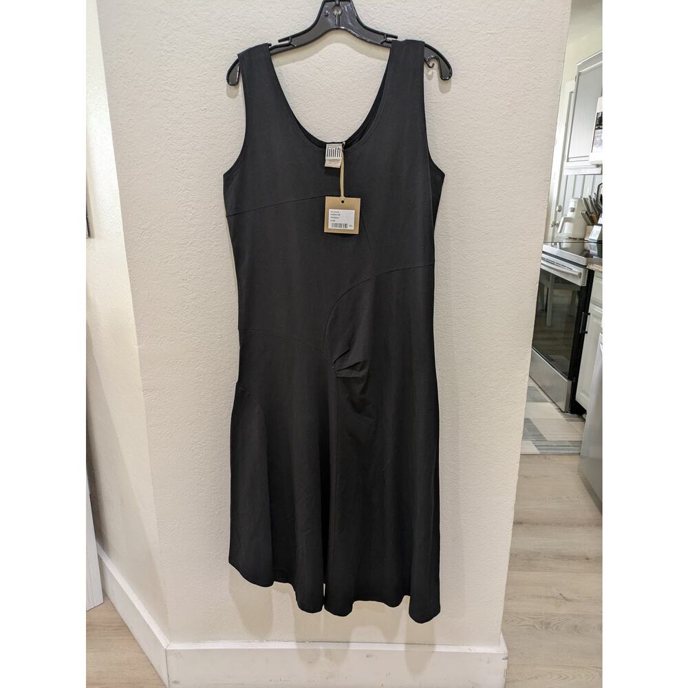 Lilith Paris Marraine Dress Women's XL Black Midi-length Dress $250 NWT